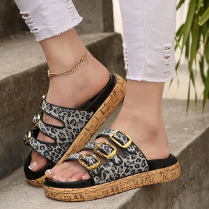 [Free Shipping] Summer WomenS Outdoor Sandals Retro Flat-Soled One-Strap Design 2025 New Collection Thick-Soled Sandals