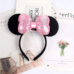 Minnie Mickey LED Headband Cute Cosplay Bow Photo Headwear Kids Adult
