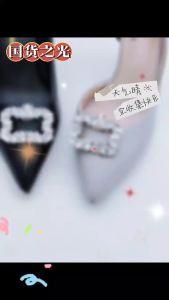 [Free Shipping] WomenS Boots With Detachable Shoe Decorations Crystal Shoe Clips Wedding Shoe Square Metal Buckles High-Heel Shoe Accessories