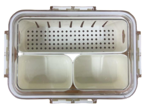 FSB Container Kulkas Tempat Peyimpanan Kotak Penyimpanan Kulkas Rak Portabel Disegel Gesper Ganda Rak Dapur Sayuran Buah dan Daging Kotak Penyimpanan Beku