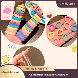 Hàng có sẵn✨ 100pcs đầy màu sắc cơ bản Nylon ealstic tóc ban nhạc trẻ em cô gái tóc đuôi ngựa chủ quan hệ scrunchie Mini headwear ban nhạc cao su dây tóc