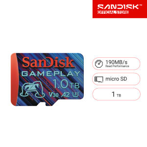 SanDisk GamePlay microSD card for Mobile Gaming 1TB microSDXC SQXAV V30 U3 C10 A2 UHS-I 190MB/s R 130MB/s W(SDSQXAV-1T00-GN6XN)