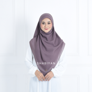 SHABIYAN Kerudung Voal Panjang Lengan Atas Wol 140x140 Warna Solid - Hijab Segi Empat Modern