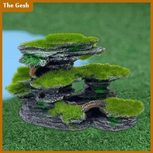 [The Gesh] หินวิวภูเขาสำหรับพิพิธภัณฑ์สัตว์น้ำหินวิวอควาเรียมมอสเซดที่หลบภัยใต้น้ำของตกแต่งตู้ปลาเรซินขนาดใหญ่