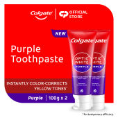 Colgate Optic White Purple Toothpaste 100g [Bundle of 3] (300G) /OW Purple Toothpaste 100g [Bundle of 2] (200g)