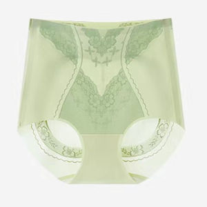 Plus Size High Waist Body Shaping Ice Silk Underwear Women 3D Butt Lifting Tummy Control Slimming Panties Breathable Seamless Briefs