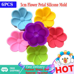 6pcs 5cm Flower Petal Silicone Mold Form To Bake Fondant Mold Formas Silicone Mould Valentines Baking Pan