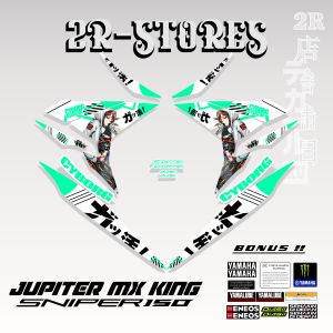 striping mx king 150 y15 zr sniper exciter variasi cyborg stiker jupiter mx 150