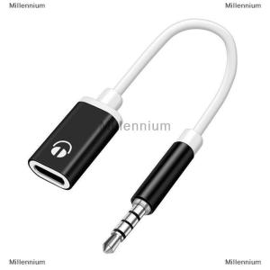 [COD] Millennium 3.5mm công cộng để Loại C nữ tai nghe đầu phẳng để đầu tròn Cáp chuyển đổi cho kết nối tương tự để chuyển đổi điện thoại di động