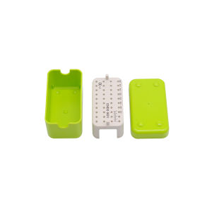 1Pcs Dental Autoclavable Case 40 Holes Blue With Ruler Endo File Bur Holder Heat Resistant 135C Clinic Box