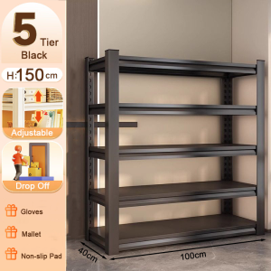 100% Metal 3/4/5/6 Layers Garage Shelves Boltless Heavy Duty Storage Rack Load 800KG for Kitchen Storeroom Living room