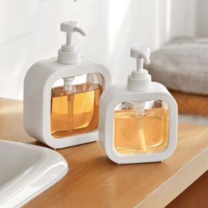 Classy Luxe Pump Bottle Dispenser White Bottle Hand Sanitizer Dispenser Bottles Plastic Refillable Body Wash Soap Shampoo Containers with Pump Durable Travel