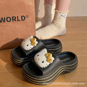 Free Shipping WomenS Summer Slippers KT Cat Design Cute Suitable For Indoor And Outdoor Wear Non-Slip Thick-Soled And In The Trendy Ins Style