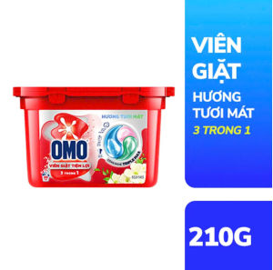 Viên Giặt OMO 3in1 Hương Tươi Mát 210g 315g