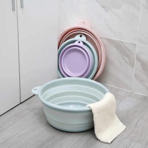 Homenhome Foldable Basin Washbasin Plastic Laundry Tub Travel Basin