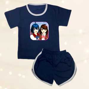 Setelan Baju/Kaos Plaayfull Colour Anak Perempuan Kartun SAKURAN Umur 6 Bulan - 7 Tahun