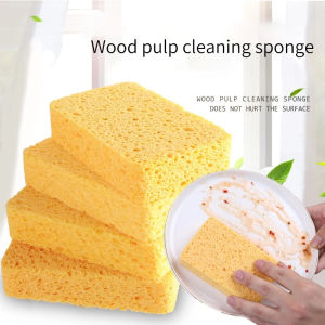 Dish Washing Sponge Natural Wood Pulp Cotton Scouring Pad Household Brush Pot Dishwashing Block Kitchen Cleaning