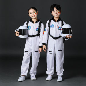 Astronaut Galaxy Theme For Kids Space Suit Costume Career Guidance Costume For Kids Performance Role Play For Kids Boys Girls Long Sleeve Bodysuit Birthday Clothes