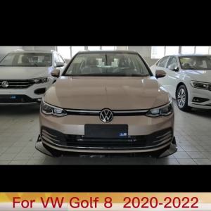 kkmf Front Bumper Lip Cover Chin Body Kit Tuning Accessories Splitter For VW Golf 8 MK8 2020 2021 2022 Life GTI GTD R Line Guard Trim K7M2P