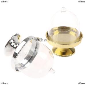 [COD] dfhws 4Pcs Clear Candy Dessert Holder Cupcake Display Stand Tray Wedding Gift Boxs