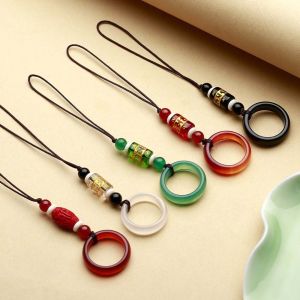 DUDAN Short Gift for Women Hanging Cord Hang Rope Keychain Anti Lost Strap Key Agate Chain Ring Buckle Mobile Phone Strap Mobile Phone Lanyard Cell Phone Lanyard