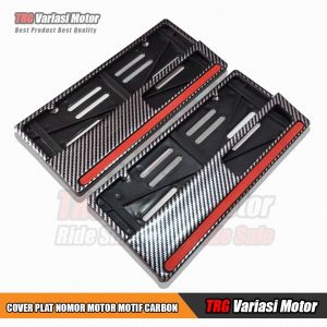 Dudukan Plat Nomor Motor Cover Plat Nomor Motor Motif Carbon Universal