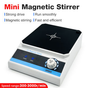 เครื่องกวนช้อนคนแม่เหล็ก C3 3L แผ่นช้อนคนแม่เหล็กอุปกรณ์กวนระบบแม่เหล็กขนาดเล็กช้อนคนแม่เหล็กความเร็ว3000รอบต่อนาทีเครื่องกวนคาร์บอนแปรงถ่านสำหรับห้องแล็บ