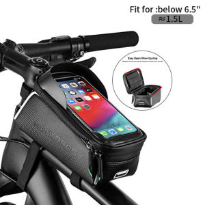 ROCKBROS Cycling MTB Bike Bicycle Bag 6  Waterproof Touch Screen Top Tube Frame Saddle Bag Phone Case Bike Bicycle Accessories