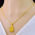 [Local Stock] Gold Necklace Pawnable Pure 18 K Saudi Original Necklace for Women Teardrop Openwork Pendant Necklace Fashion Jewelry Birthday Wedding Engagement Gift Buy 1 Take 1 Earrings Fashion Jewelrdangling. 