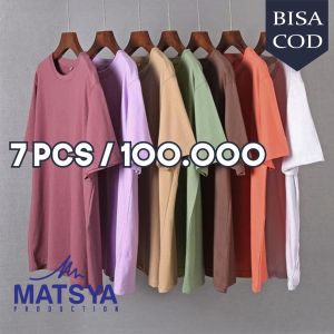 MATSYA BAJU POLOS/ KAOS POLOS/ 100 RB dapat 7 KAOS / KAOS POLOS/ KAOS DISTRO