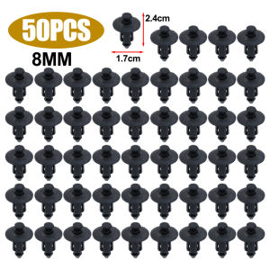 50pcs Car Fairing Rivet Panel Fixing Plastic Fastener Clips 3 Size Mix Push Pin Auto Fastener 6mm 7mm 8mm Interior