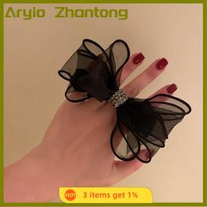 Aryio Lưới nơ tóc Vòng lưới màu đỏ 2022 mới tất cả các trận đấu đơn giản Tính khí Ins bóng đầu Czech khoan đầu dây