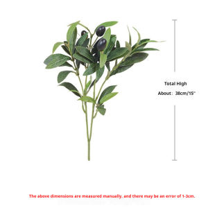 Artificial Plants Greenery Olive Branches Stems Fake Plants Green Leaves Fruits Branch Leaves for Home Office ndoor Outside DIY-Wreath Decor