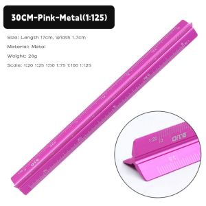 WAPKTY 10/15/30cm Triangular Scale 1:20-1:500 Drafting Measure Tool Straight Ruler Accurate Metal/Plastic Proportional Scale Engineer