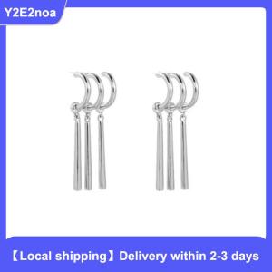 【Local shipping】 1Pair One Piece Zoro Anime Earrings Women Men Cosplay Earrings Jewelry Fashion Fake Triple Earring Dangle Long Earing