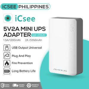 iCsee V380 PRO New Mini UPS Adapter 5V 2A with 2500mAh Battery for CCTV Cameras - Universal USB Plug & Play Fire Prevention Long Battery Life
