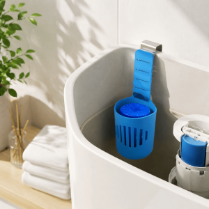 RD5BA7 Hanging Design Toilet Tank Tablet Holder Solid Dispenser Silicone Deodorizer Hanger Versatile Easy Install Storage Basket Bathroom Use