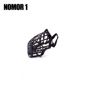 Anti Gigit Brongsong Mulut Pet Muzzle BarkingPenutup Mulut Anjing Dog Muzzle Bahan PU