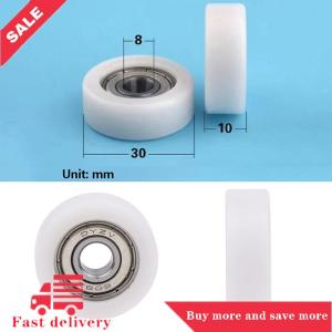 [COD] 1PC 8x30x10mm tiêm đúc nylon tráng mang bánh xe mang 608 con lăn bánh xe theo dõi đường sắt ròng rọc cửa sổ theo dõi ròng rọc