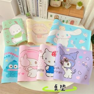 Sanrio Anime Kawaii Cinnamoroll Hello Kitty Pochacco Big Pad Game Kuromi Mouse Pad Non Slip Computer Mouse Pad Game Pads Pc Accessories
