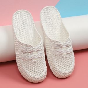 [Free Shipping] WomenS Sandals 2025 Summer New Style Non-Slip Outdoor Fashionable Clogs Flat Breathable Closed-Toe Half Slippers