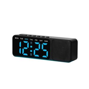 GIORGIONE Hiển thị Thời gian / Tuần / Ngày Đồng hồ báo thức kỹ thuật số LED Cảnh báo kép Ánh sáng xung quanh Đồng hồ để bàn điện tử Phong cách tối giản Ánh sáng 8 màu Loa Bluetooth có đồng hồ Sử dụng trong phòng ngủ
