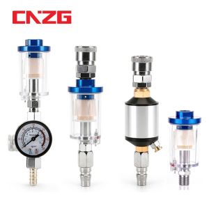 CGdailyToolsMix Spray Gun Air Line Filter Oil Water Trap Moisture Separator with adapter AF-02 Air Compressor Tools
