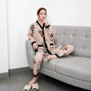 EMILY PIYAMA Baju Tidur Set Piyama Model Kancing Depan Lengan Panjang Celana Panjang Premium Pakaian Tidur Wanita Dewasa