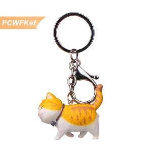 【PCWFKef】 พวงกุญแจรูปแมวลูกแมวน่ารักใหม่พวงกุญแจกระเป๋าถือจี้เครื่องประดับของขวัญสำหรับเด็ก