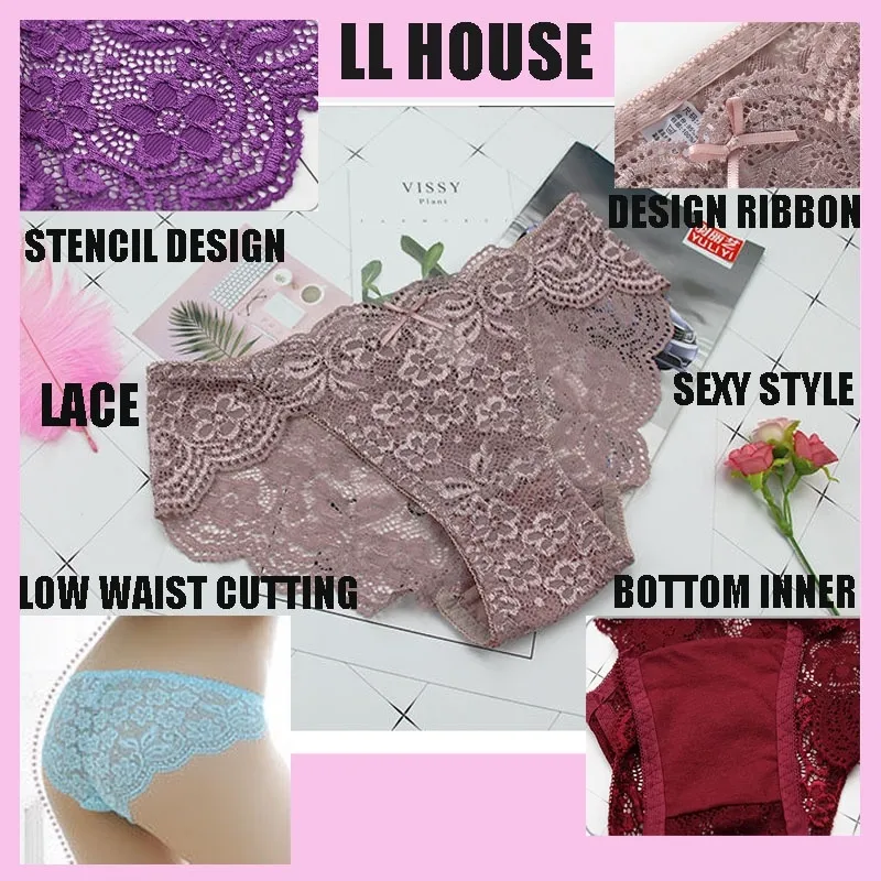 Woman Lace Panties Sexy Underwear Seamless Panties Spender Wanita Seluar  Dalam Wanita Seksi Seluar Dalam