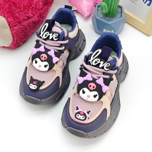 Christmas gifts Halloween Anime Kuromi Girls Sneakers Kawaii Sanrio Cartoon Casual Shoes Childrens Newfashion Soft Sole Shoes Suits Studentsoutdoorsports