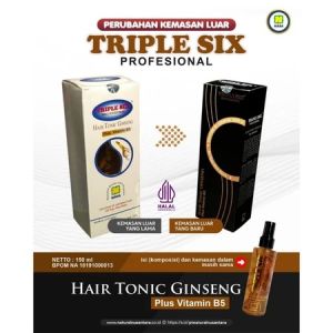 Triple Six Hair Tonic Gingseng - Tonic Rambut - Vitamin Rambut - Perawatan Rambut Rontok - Anti ketombe - Agen Nasa