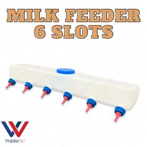 Livestock Milk Feeder 6 Slots Anti-Leak Easy Clean milk drinker