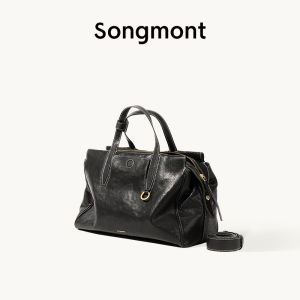 [ Lý Na ]Songmont Túi du lịch dung tích lớn dòng Sơn Hạ Tuân Tích túi tote da thật túi đựng laptop